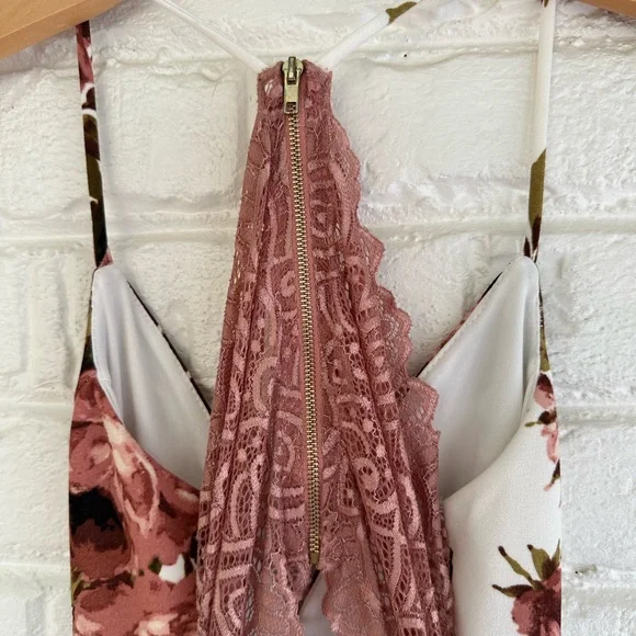 Windsor Floral Mini Dress - Pink and Brown - Picture 7 of 8